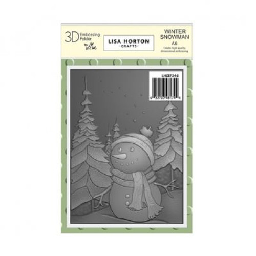 Winter Snowman - A6 3D Embossing Folder by lisa horton crafts LHCEF246